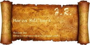 Harza Róbert névjegykártya